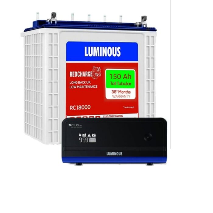 Luminous RC18000 (150AH) Battery & Zelio 1100 inverter Combo